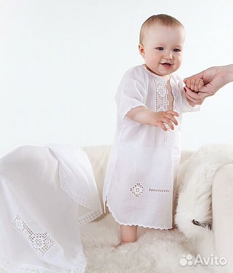 Крестильный набор 98 с русской вышивкой