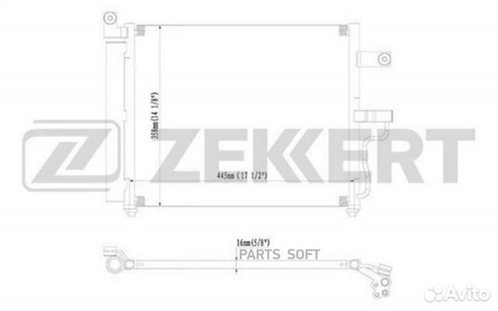 Радиатор кондиционера Hyundai Accent II 00