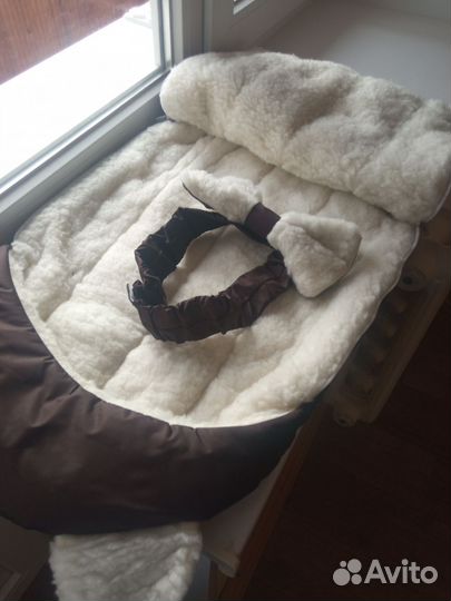 Зимний конверт в коляску на овчине до 3 лет