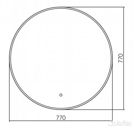 Зеркало azario Плаза D770, c подсветкой и диммеро