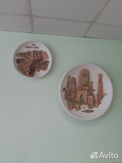 Тарелки декоративные гипсовые (ручная работа)