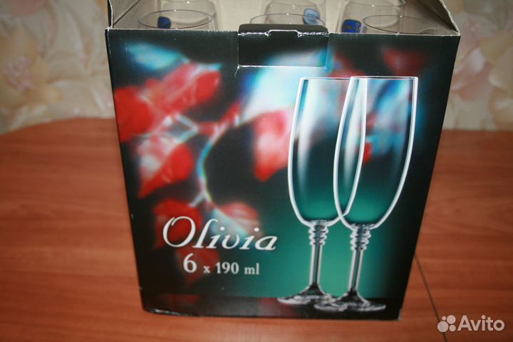 Набор бокалов для шампанского olivia 6 штук