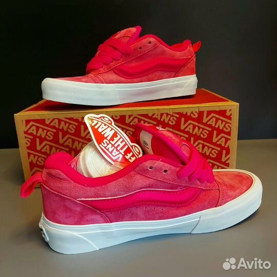 Vans knu skool дутыши розовые