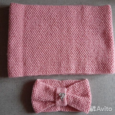 Комплекты ручной работы: снуд и повязка-чалма