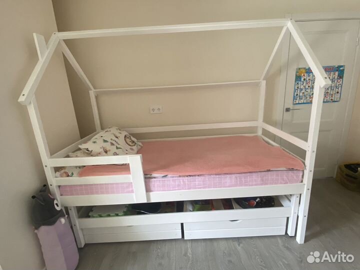 2х ярусная кровать с ящиками для хранения