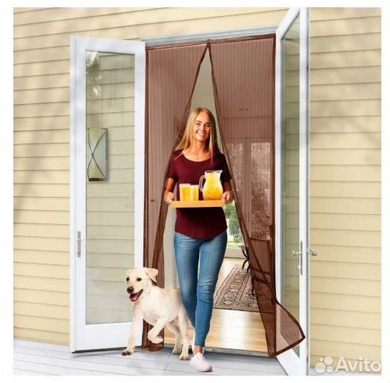 Дверная антимоскитная сетка на магнитах, 100*210см