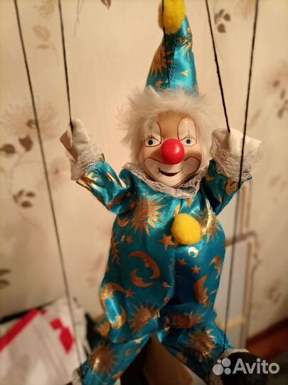 Кукла марионетка Клоун