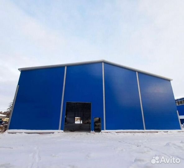 Быствозводимый ангар из сэндвич-панелей