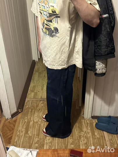 Очень широкие кастом реп джинсы