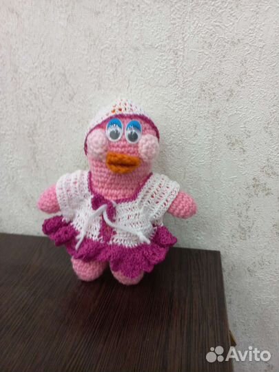 Уточка лалафанфан, медведь вязаная мягкая игрушка