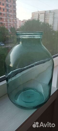 Банка 3 л 1965 года, Винтаж, зеленое стекло