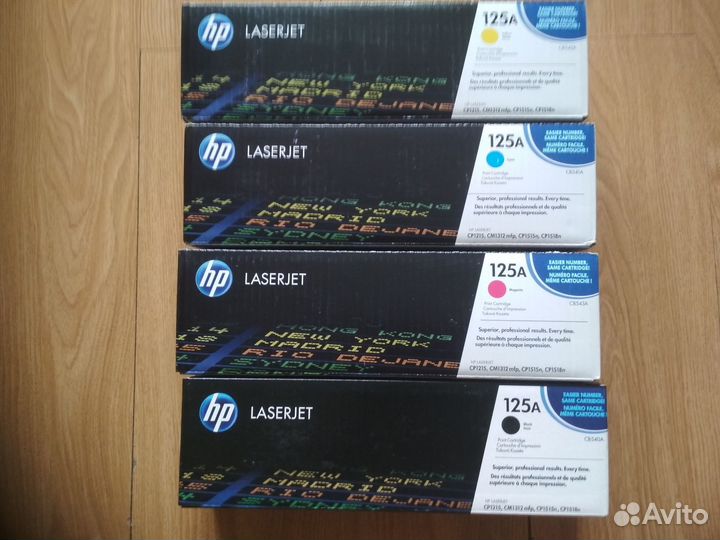 Комплект цветных картриджей HP 125A
