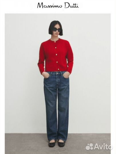 Кардиган Massimo dutti S красный