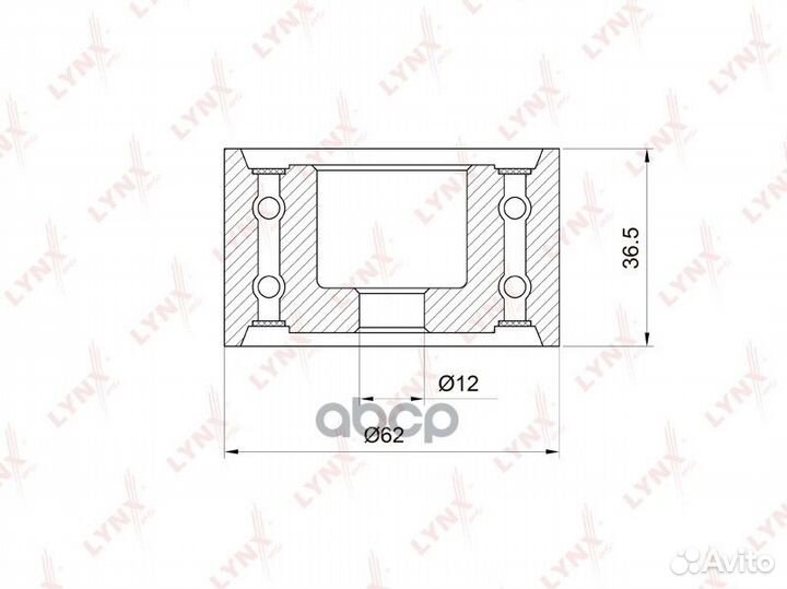 Ролик обводной ремня грм PB3036 lynxauto