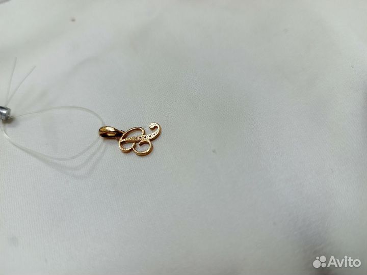 Золотой подвес с фианитами 