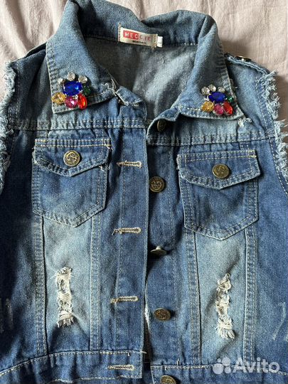 Жилетка женская джинсовая m
