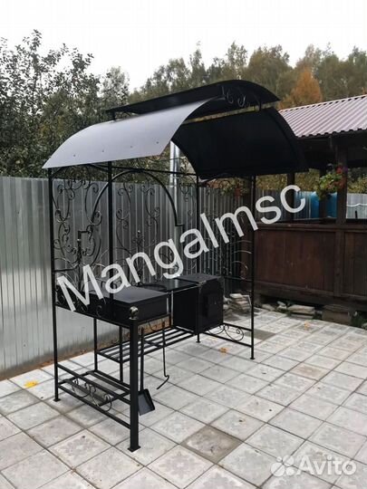 Мангал с печью под казан