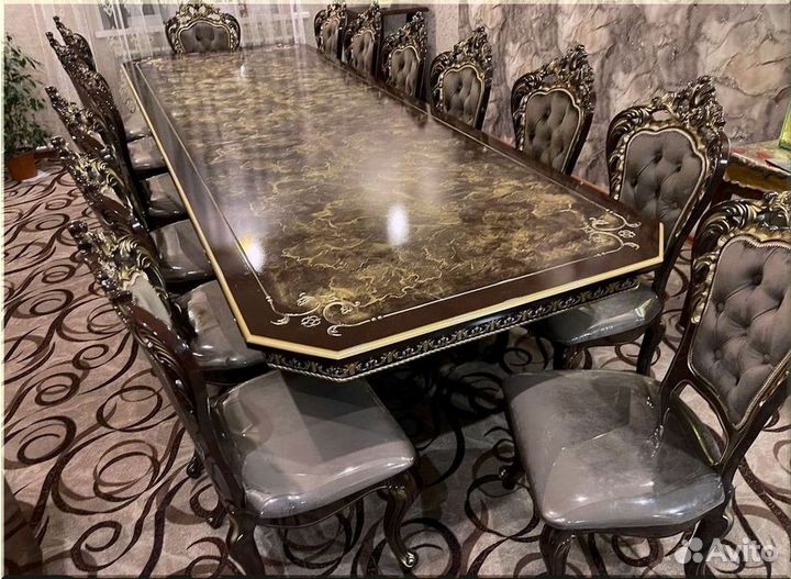 Стол обеденный овальный раздвижной