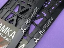 Рамка для номера Mitsubishi 2 шт эмблема Митсубиси