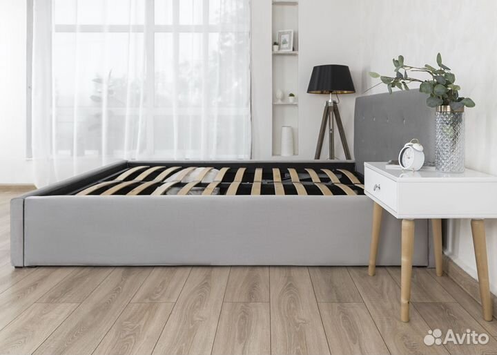 Кровать двуспальная 160х200 Роза велюр