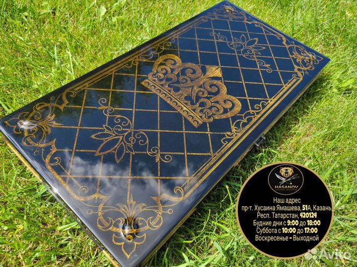 Нарды Корона из эпоксидной смолы и дерева NeW