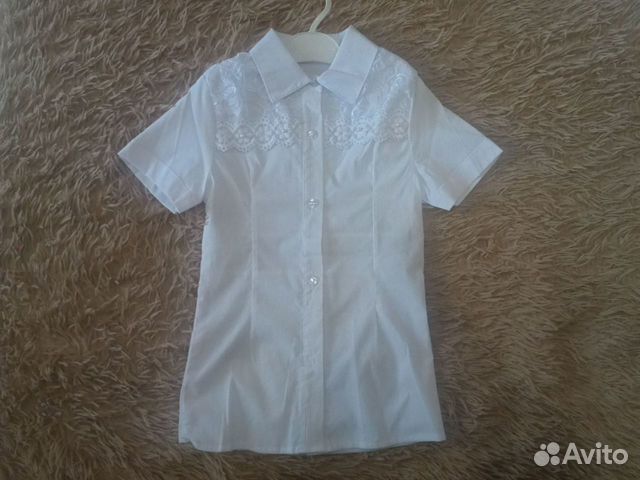 Блузка школьная белая новая р. 128 и 134 см