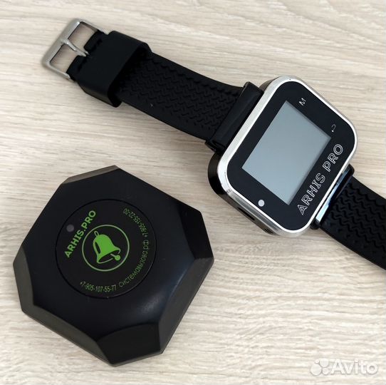 Кнопка вызова официанта модель Бургер с часами