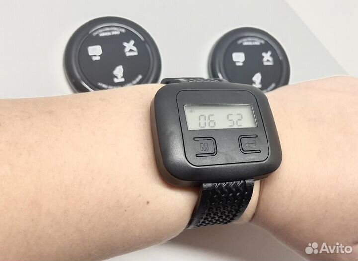 Кнопка вызова официанта и часы пейджер комплект