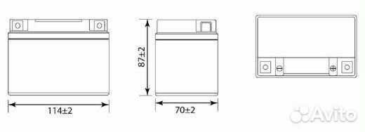 Акб Delta CT 1204 4 ah 114х70х87