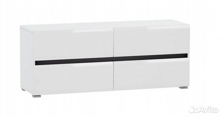 Тумба под тв Сидней 13.63 белый премиум / черный