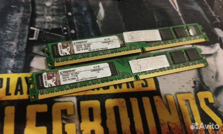 Оперативная память DDR2 2Gb (1+1) 800 Kingston