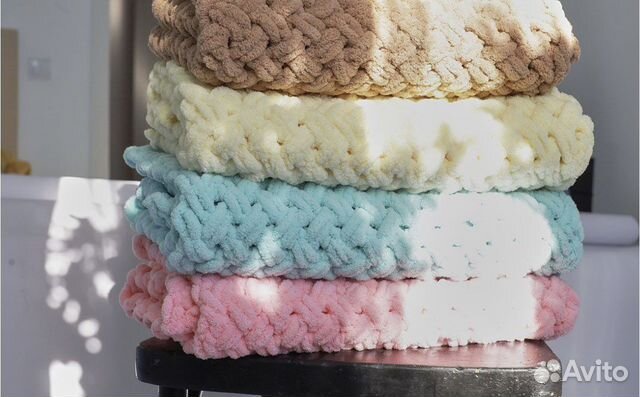 Плед детский вязаный ручная работа