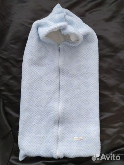 Теплый Конверт плед трансформер вязаный детский