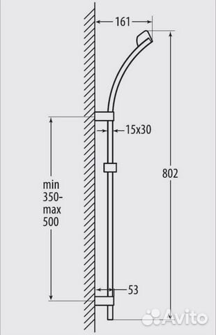 Душевая стойка Elghansa Shower Rail SB-45S 800мм