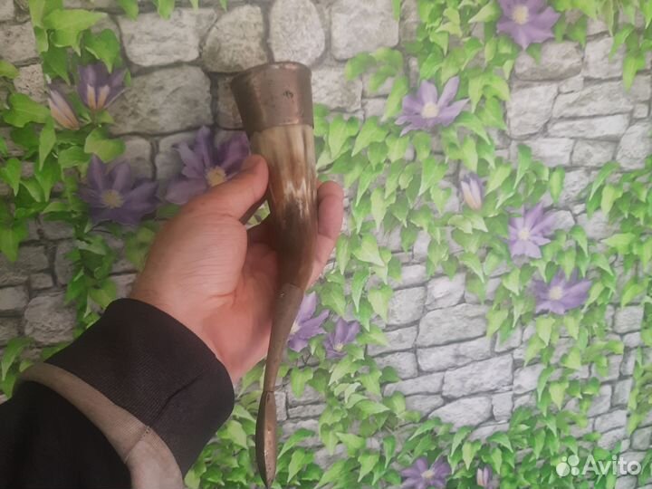 Ретро сувенирный рог для вина Кавказ СССР