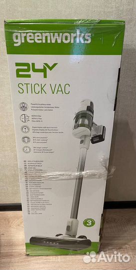 Пылесос greenworks 24v stick vac