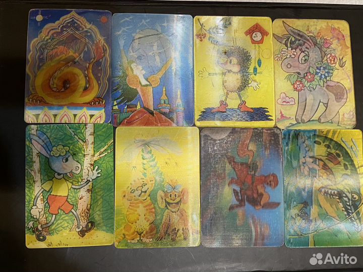 Переливные стерео календарики 1981-1991 г