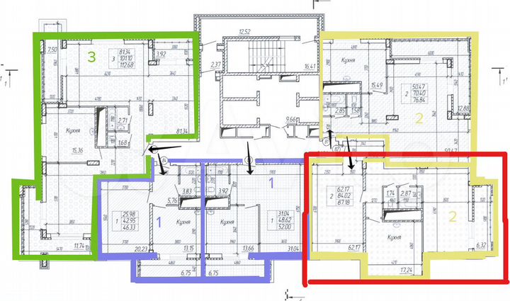 2-к. квартира, 87,2 м², 18/25 эт.