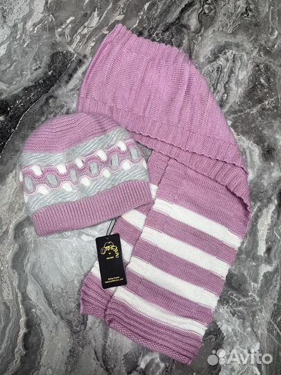 Комплект шапка и шарф