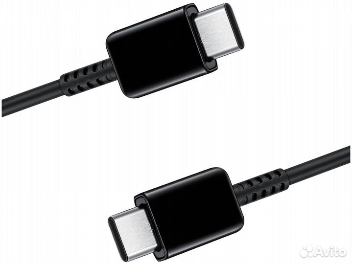 Кабель Type-C - Type-C, провод тайпси черный
