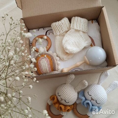 Вязаные погремушки Набор новорождённому