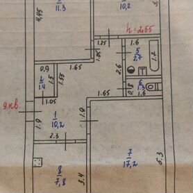 3-к. квартира, 65,2 м², 3/3 эт.