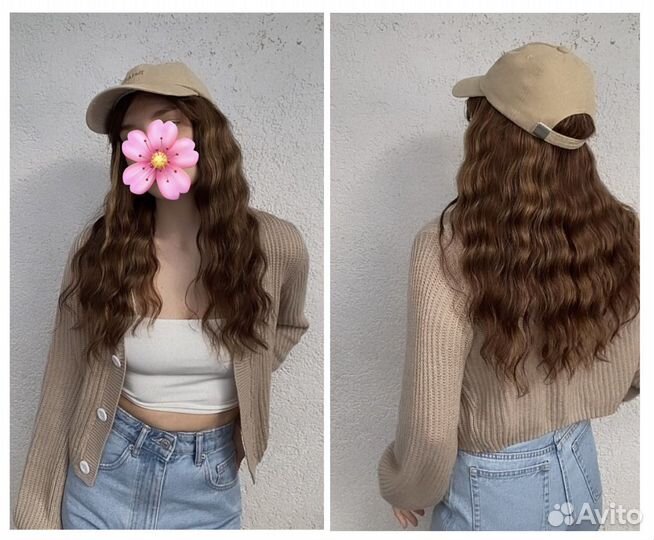 Новый парик из натуральных волос кудрявый