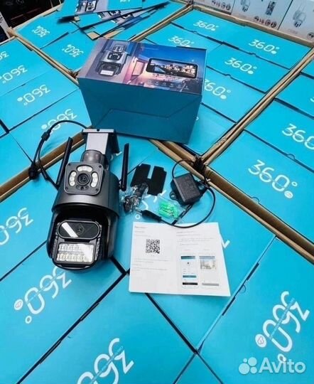 Камера видеонаблюденияс двойным объетивом 8мп