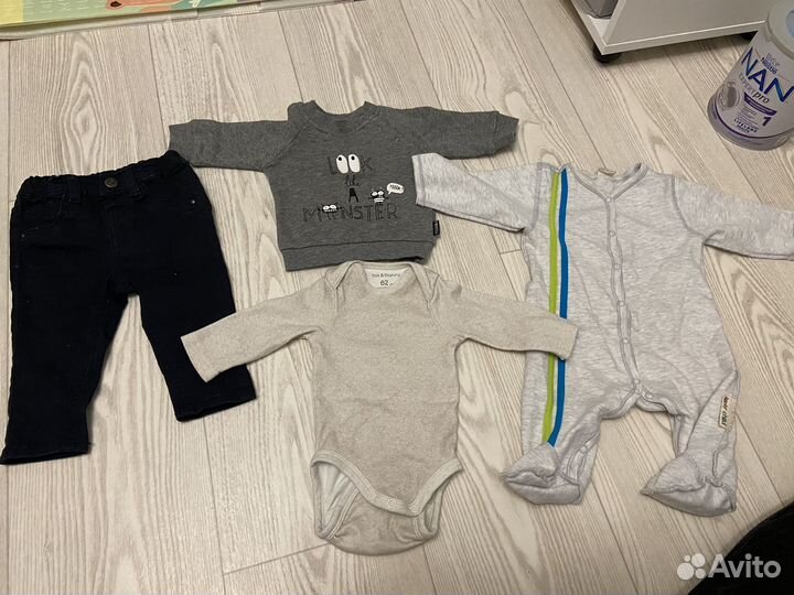 Вещи пакетом на мальчика 0-4 месяца