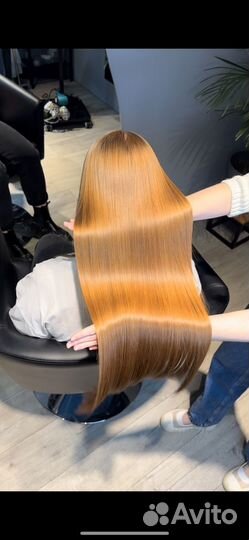 Кератиновое выпрямление волос