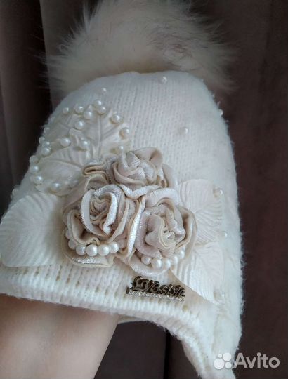 Шапка, варежки, краги на 2-4г