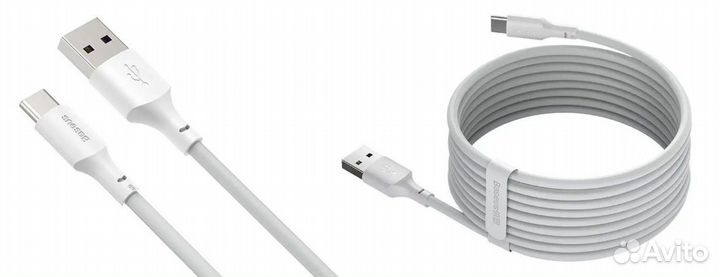 Кабель USB - Type-C, 5А, (L1.5м), быстрая зарядка