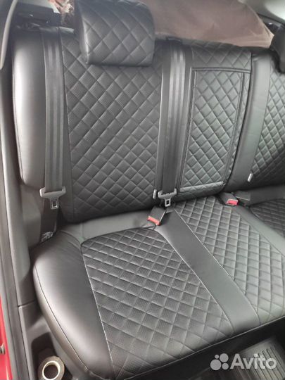 Авточехлы из экокожи на vesta LADA ромбом