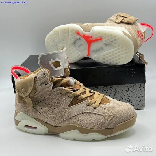 Кроссовки Nike Air Jordan 6 Retro x Travis Scott (Арт.70852)